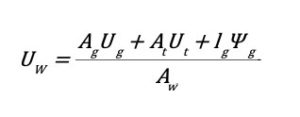 Trasmittanza termica infissi formula